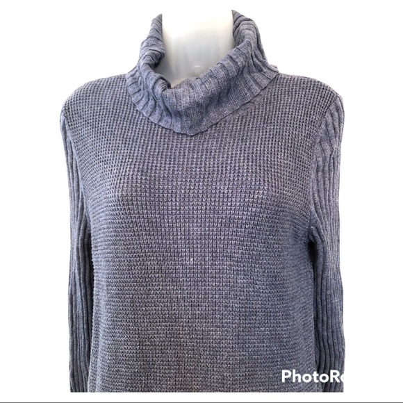 INC International Concepts Blue Gray Turtleneck - Size M - Picture 14 of 14